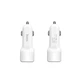 Зарядний пристрій для телефона в автомобіль 2USB з Micro кабелем Z23 Car Charger White, Hoco (6957531078029) - зображення 3