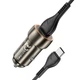 Автомобільний зарядний пристрій HOCO Z46 Blue shield single port QC3.0 car charger set(Type-C) Metal Gray - зображення 1