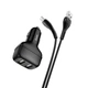 Зарядное устройство для телефона в автомобиль 2 USB с кабелем Micro Z36 Leader Car Charger Black, Hoco (6931474727756) - изображение 2