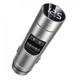 Автомобильный FM-трансмиттер (FM-модулятор) Baseus Energy Column (BS-01) Bluetooth 5.0 MP3 c функцией зарядного устройства 2-USB (3.1А) и вольтметром, серебристый - изображение 1