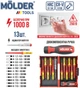 Набор отверток Molder изолированных с индикатором напряжения VDE 1000 В 13 шт (MT35213) - изображение 5