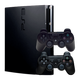 Набор Консоль Sony PlayStation 3 Slim 120GB Black Б/У + Геймпад Беспроводной Sony PlayStation 3 DualShock 3 Black Б/У - изображение 1