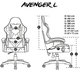 Fotel gamingowy Fury Gaming Chair Avenger L 60 mm Black-White (NFF-1711) - obraz 12