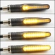 Поворотники динамические LED, бегущая полоска, указатели поворота для мотоцикла, скутера, мопеда 12V - изображение 2