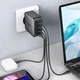Зарядное устройство Ugreen CD226 90575 4xUSB 100W GaN 3хUSB-C+USB-A Серый - изображение 4