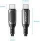 Kabel Vention Zinc Alloy USB 3.1 Type-C M-M 1.2 m 100 W z wyświetlaczem Czarny (TAYBAV) - obraz 2