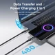 Kabel Vention Zinc Alloy USB 3.1 Type-C M-M 1.2 m 100 W z wyświetlaczem Czarny (TAYBAV) - obraz 9