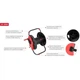 Котушка для шланга Intertool до 45 м шланга 1/2" без коліс сталь + ABS пластик вага 1.64 кг чорна з червоним (000043014) - зображення 2