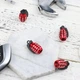 Ковпачки захисні на ніпель автомобіля Лимонка RED/Silver (4 шт) (67338) - зображення 2