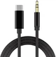 Аудио-кабель AUX Type-C to Mini-Jack 3.5 mm 1М Переходник Аукс Black - изображение 1