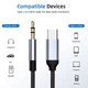 Аудіо-кабель AUX Type-C to Mini-Jack 3.5mm 1М Перехідник Аукс Black-Grey (100см) - зображення 2