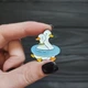 Значок, брошь, пин из металла на одежду, металлический значок "Гуси в надувном круге" (Знач0570) - изображение 1