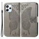 Чехол-книжка с рисунком UniCase Butterfly Pattern для Xiaomi Redmi 12 - Grey - изображение 1