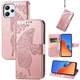Чехол-книжка с рисунком UniCase Butterfly Pattern для Xiaomi Redmi 12 - Rose Gold - изображение 4