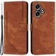Чехол-книжка Deexe Lines Series для Infinix Hot 30 Play (X6835B) - Brown - изображение 1