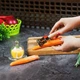 Ніж для очищення економка + шатківниця для овочів та корейської моркви сталева двостороння 17 см - зображення 3