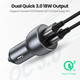 Автомобильное зарядное устройство Ugreen CD213 Dual USB Qualcomm Quick charge 3.0 36W - изображение 2