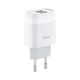 Сітчастий зарядний пристрій HOCO C73A Glorious dual port charger White - зображення 3