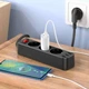 Мережевий зарядний пристрій HOCO NS2 3-position extension cord socket(including 3*USB output) Black - зображення 2