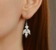 Срібні сережки з фіанітами у формі листочка (АРТ. №6021) Dadiverin Jewelry - изображение 1