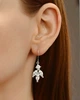 Срібні сережки з фіанітами у формі листочка (АРТ. №6021) Dadiverin Jewelry - изображение 2