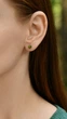 Сережки пусети зі срібла з оливковими фіанітами (АРТ. №602) Dadiverin Jewelry - изображение 2