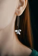 Срібні сережки-підвіски у вигляді квітки (АРТ. №630) Dadiverin Jewelry - изображение 2