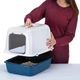 Закритий туалет для кішок Ferplast Ariel 10 Home 47х36х35 см Синій (72068099) - зображення 3