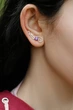 Срібні сережки з фіолетовим фіанітом (АРТ. №6023f) Dadiverin Jewelry - изображение 3