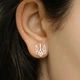 Срібні сережки пусети з Тризубами (АРТ. №6165) Dadiverin Jewelry - изображение 2
