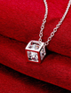Срібний кулон “Куб” з фіанітом (АРТ. №290) Dadiverin Jewelry - изображение 1