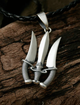 Срібний кулон тризуб у формі меча з ножами, великий (АРТ. №199b) Dadiverin Jewelry - изображение 1