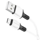 Кабель BOROFONE BX84 Rise USB - Micro USB (2.4A) (1M) Білий - изображение 1