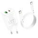 Зарядне мережеве BOROFONE BN7 (PD 20W) (1USB 18W QC3.0) Type-C - Type-C Білий - изображение 3