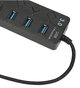 Хаб USB 3.0 на 7 портів концентратор на 7 портів Чорний USB-хаб HUB з вимикачами 1.2 м кабель GL3510 Чорний - зображення 4