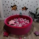 Сухий басейн Maikinbaby коло 130х40х6 см і 350 шт куль Оксамит Малиновий (арт.М130-152) - зображення 2