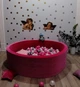 Сухий басейн Maikinbaby коло 130х40х6 см і 350 шт куль Оксамит Малиновий (арт.М130-152) - зображення 3