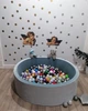 Сухой бассейн Maikinbaby круг 130х40х6 см и 350 шт шаров Велюр Серый (арт.М130-170) - изображение 7