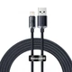 Кабель Baseus Crystal Shine Series USB For Lightning (Apple) Быстрая зарядка 2.4A 2m Кабель для Айфона (CAJY000101) Black - изображение 1