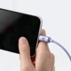 Кабель Baseus Crystal Shine Series USB For Lightning (Apple) Швидка зарядка 2.4A 2m Кабель для Айфону (CAJY000105) Purple - зображення 10