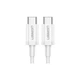 Дата кабель USB-C to USB-C 1.5m US264 18W ABS Cover White Ugreen (60519) - изображение 2
