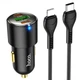 Автомобильное зарядное устройство для телефона Hoco N26 2×Type-C, USB-A Black (6931474765192) - изображение 3