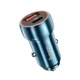 Автомобільний зарядний пристрій Hoco Z46A USB Type-C Sapphire Blue 20 W (6931474770387) - изображение 1