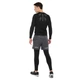 Мужские тайтсы с шортами компрессионные тайтсы Zelart Fit 0137 размер 2XL (180-185см) Grey-Black - изображение 8