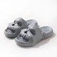 Повседневные тапочки Skull для пляжа и улицы Серые 39р 25.5см Без бренда (Skslip39gray) - изображение 1