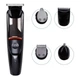 Бритва чоловіча Geemy 6in1 Black тример для бороди і тіла, машинка для гоління з насадками - изображение 5