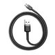 Кабель Baseus Cafule Cable USB for Micro 2.4A 0.5 м Grey/Black - изображение 2