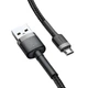 Кабель Baseus Cafule Cable USB for Micro 2.4A 0.5 м Grey/Black - изображение 3