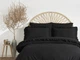 Постельное белье Limasso Stonewashed Exclusive Ranforce 200 х 220 см Black - изображение 1