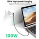Кабель USB 2.0 Type-C M-M UGREEN US335 70698 90° 2м 20V/5A 100W - зображення 4